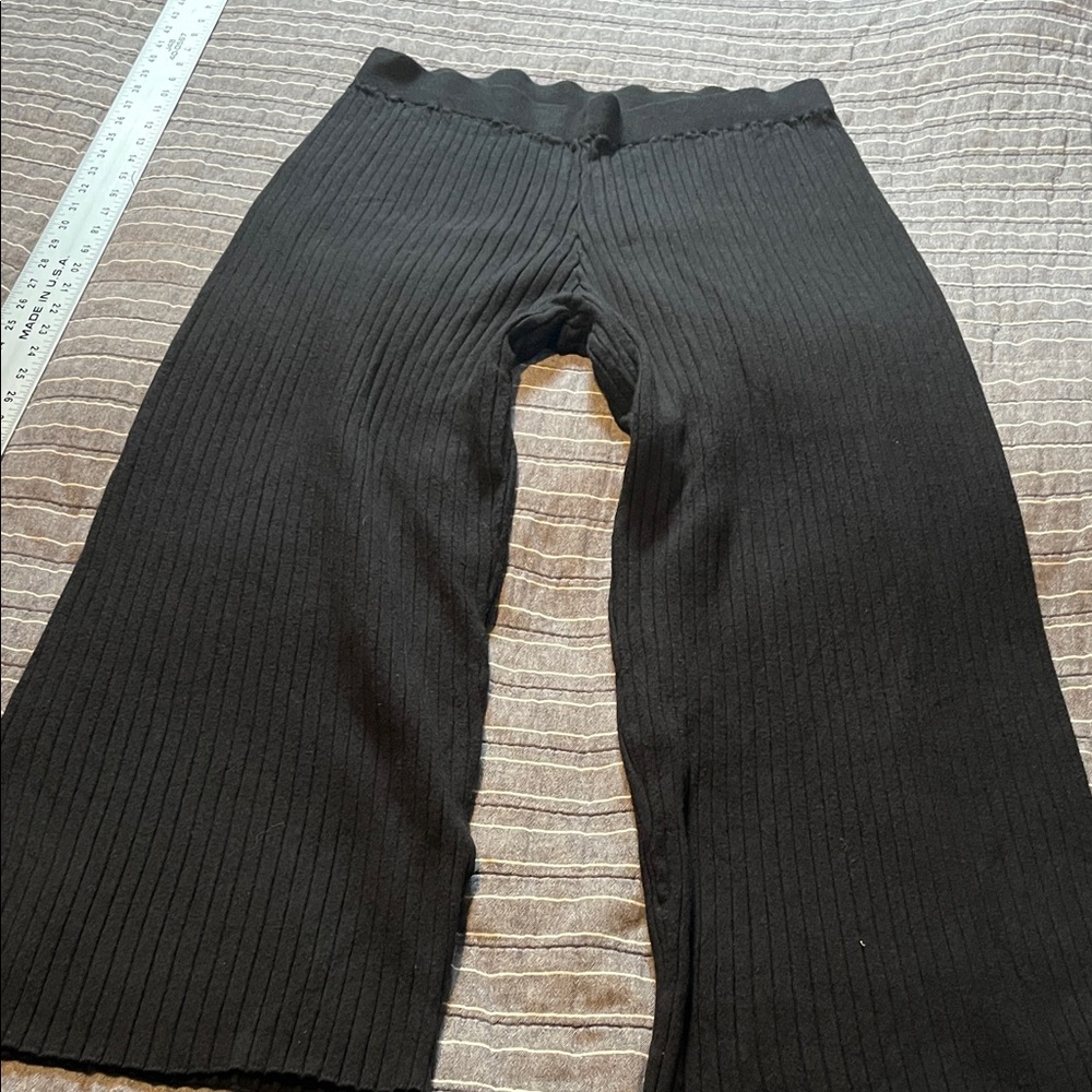 Time and Tru Black Ribbed Kids Pants